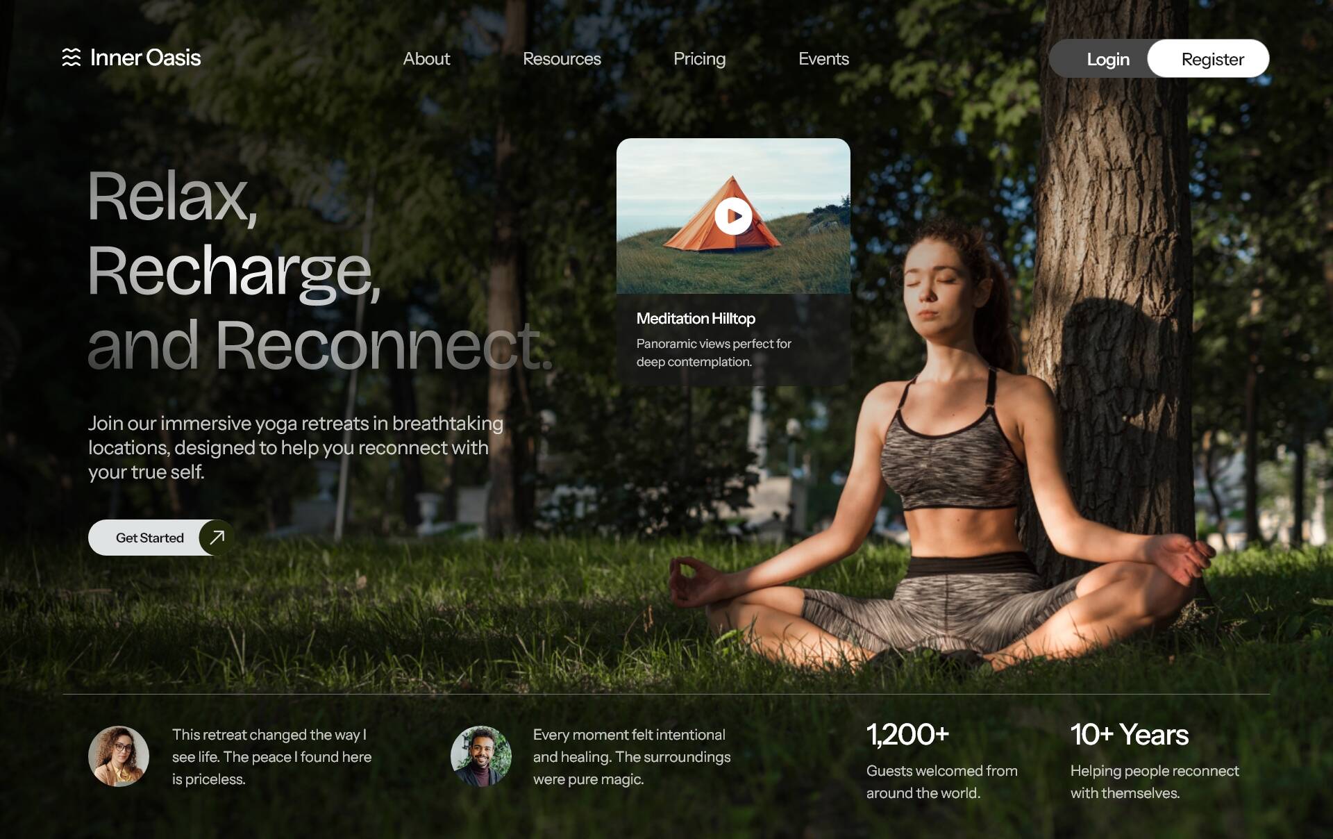 Yoga Retreat Web Concept – 1_