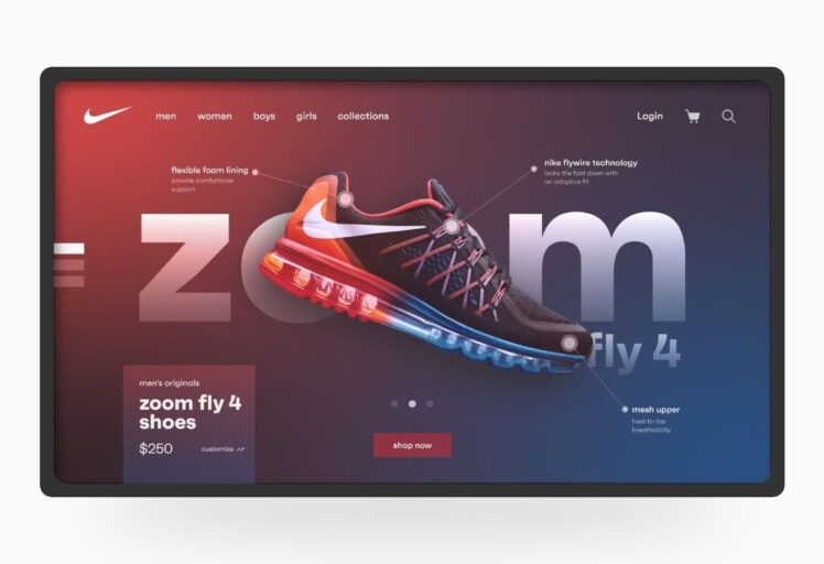 online shoe store ecommerce website design