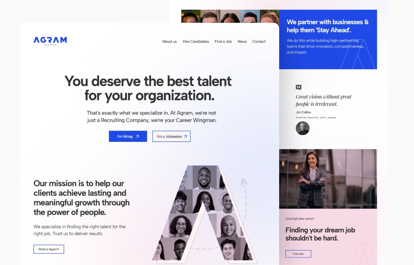 recruitment agram website design – 1